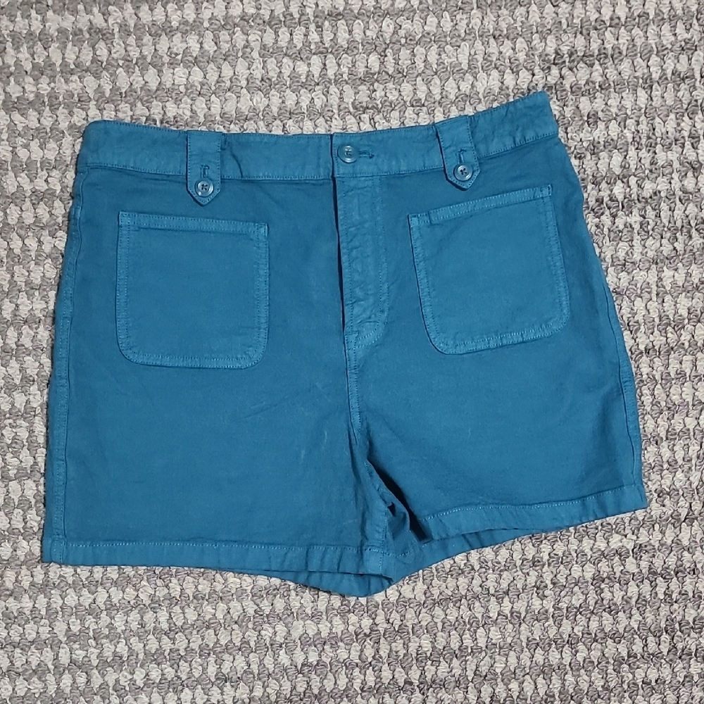 J. Crew Blue Cargo‎ Shorts Tailored Cotton Blend Nwot